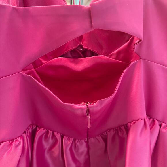 Ieena for Mac Duggal 49616 Fuchsia Pink Bow Bubble Dress Size 6 NWT - Picture 8 of 10